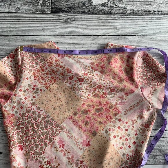 Vintage Y2K Reitmans Sheer Floral Bell Sleeve Boho Blouse Tunic Top - Picture 12 of 14